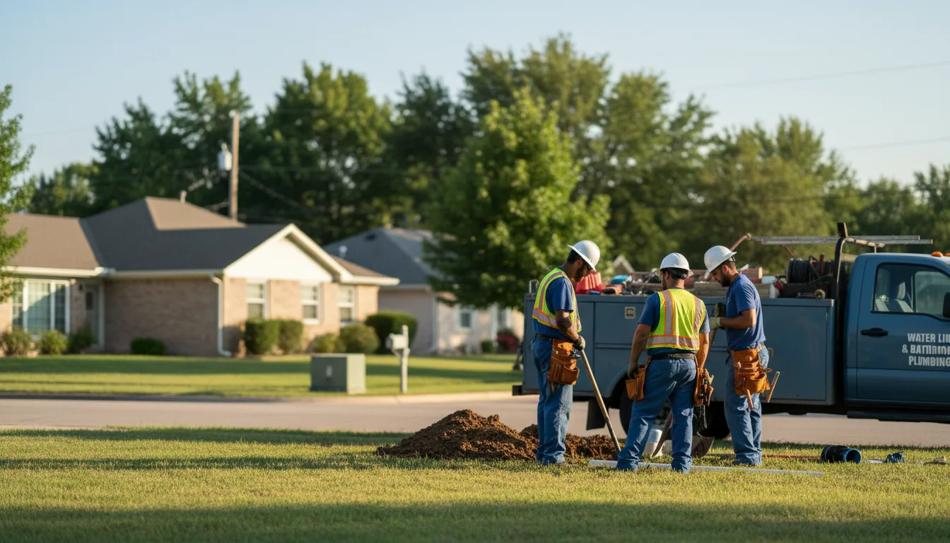 Residential water line and bathroom plumbing service in Waterfall, PA